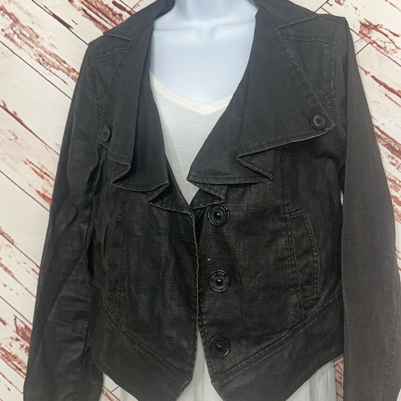 Cabi block coated linen jacket - Picture 2 of 7